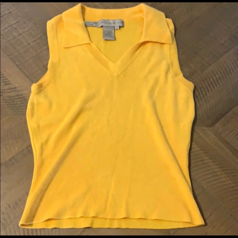 Excursion Vintage Retro Yellow Collared Top